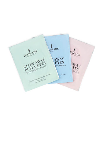 Bunheads Glow Away Puffy Eye Set - Cooling Under Eye Masks