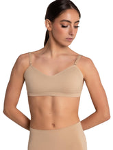 Load image into Gallery viewer, Capezio Seamless Clear Back Sweetheart Bandeau Bra