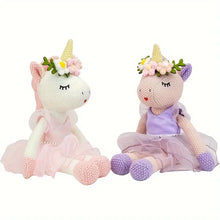 Load image into Gallery viewer, Mad Ally Knitted Plush Friends - Beatrice Bunny &amp; Eunice the Unicorn