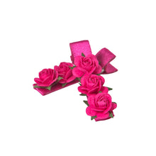 Load image into Gallery viewer, Mimy Satin Blossom Hair Clips 2pk