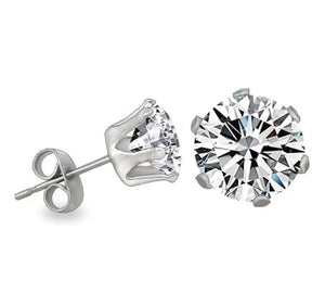 KySienn Diamante Round Earrings - 8mm & 10mm