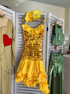 Canary Yellow Sequined Jazz Costume